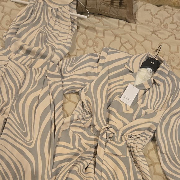 Misa Los Angeles Beige and Gray Blazer - Picture 2 of 8